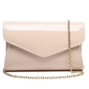 Patent Leather Envelope Clutch Evening Handbag Stylish Shoulder Bag ^-^
